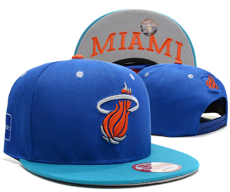 NBA Miami Heat NE Snapback Hat #118